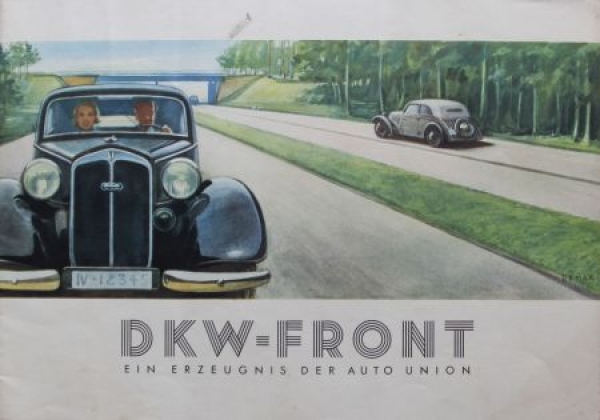 DKW Front Modelprogram 1937 "Ein Erzeugnis der Auto-Union" Carbrochure (1721)